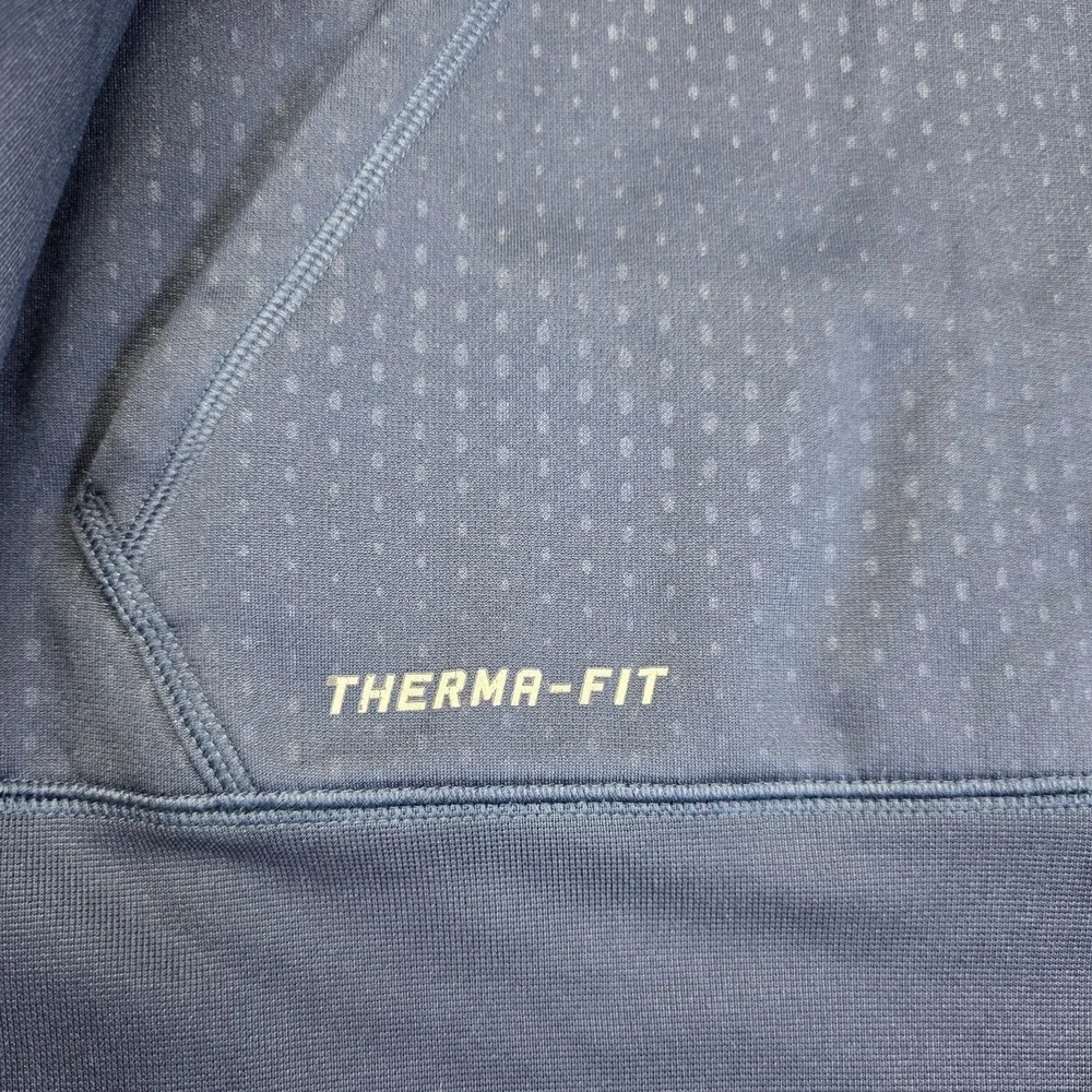 Tennessee Titans Hoodie Medium Blue Fleece Spell Out Logo Nike Therma Fit